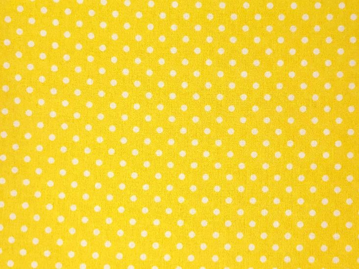 Craft Collection Cotton Print, Small Spot, Yellow