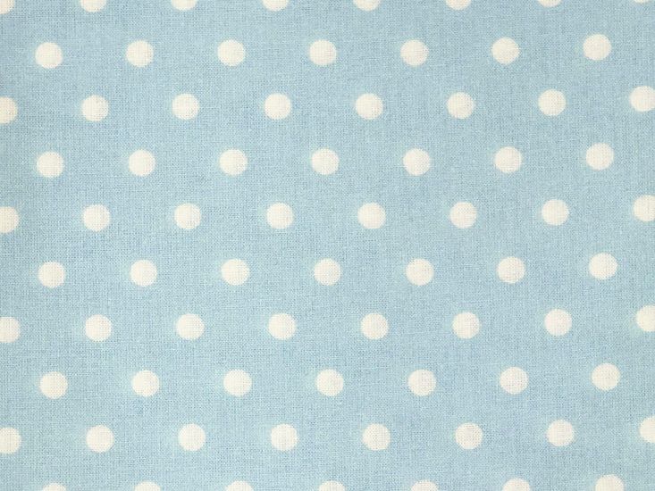 Craft Collection Cotton Print, Pea Spot, Light Blue