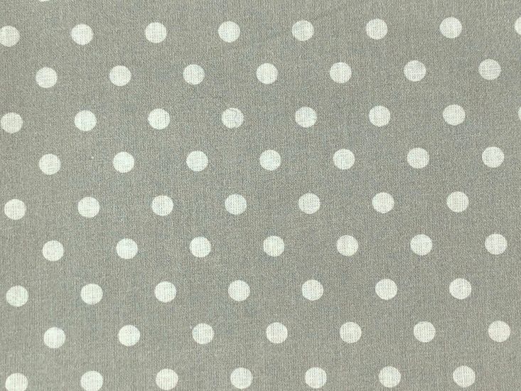 Craft Collection Cotton Print, Pea Spot, Silver