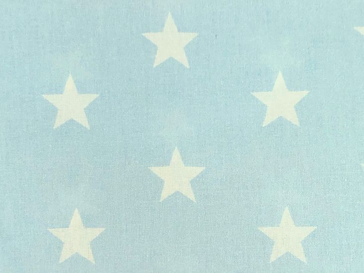 Craft Collection Cotton Print, Large Star, Light Blue