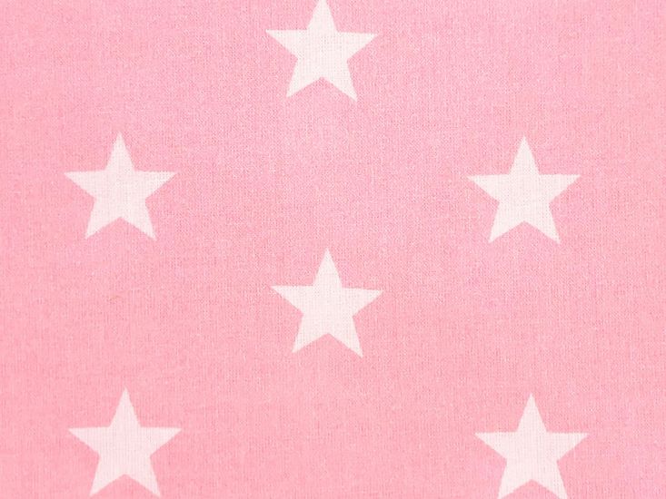 Craft Collection Cotton Print, Large Star, Candy Pink