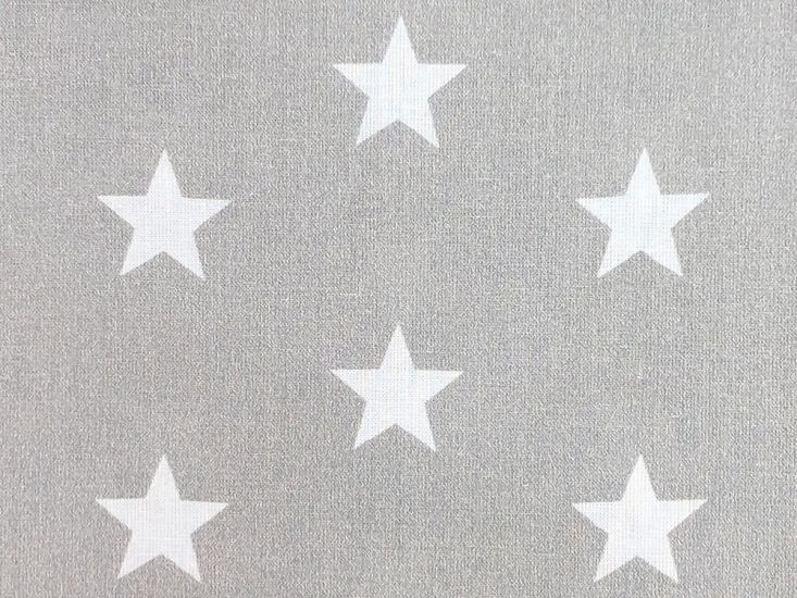 Craft Collection Cotton Print, Large Star, Silver