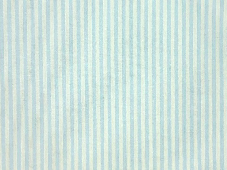 Craft Collection Cotton Print, Candy Stripe, Light Blue