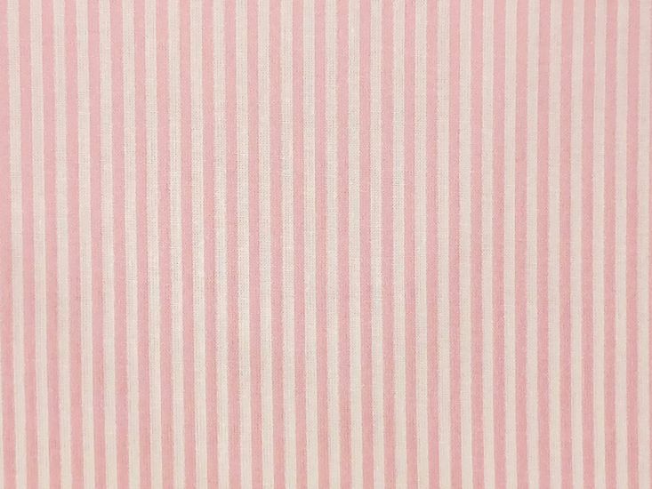 Craft Collection Cotton Print, Candy Stripe, Candy Pink