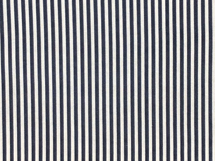 Craft Collection Cotton Print, Candy Stripe, Navy