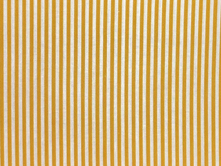 Craft Collection Cotton Print, Candy Stripe, Mustard