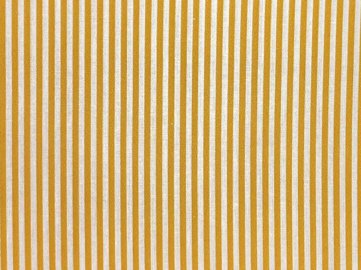 Craft Collection Cotton Print, Candy Stripe, Mustard