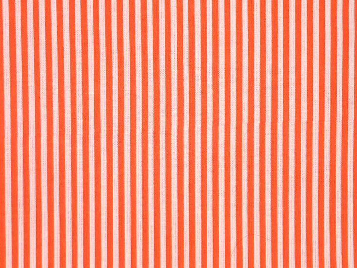 Craft Collection Cotton Print, Candy Stripe, Orange