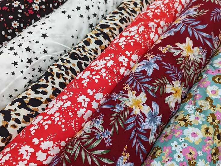 Viscose Prints Lucky Dip 8m Clearance Fabric Bundles