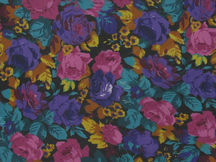 Wall of Roses Chiffon Print