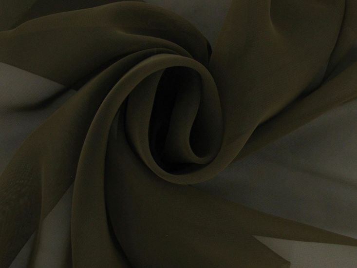 Wide Width Dress Chiffon, Chestnut