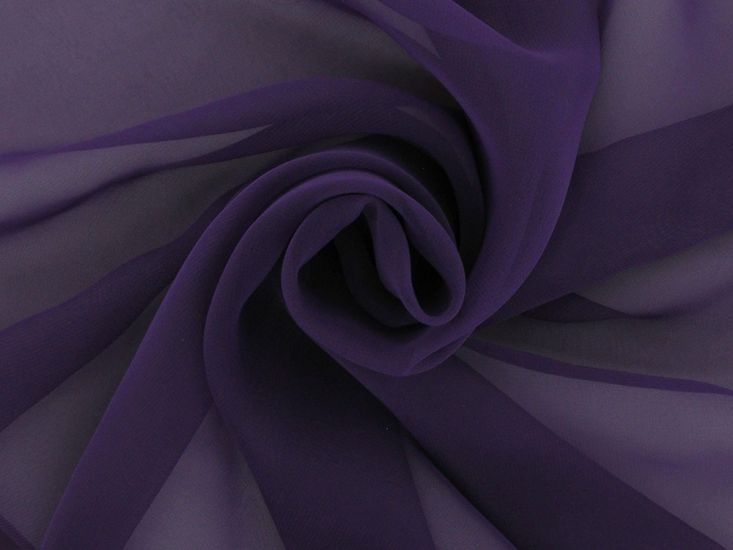 Wide Width Dress Chiffon, Deep Purple