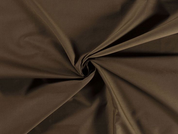 Wide Width Polycotton Sheeting, Brown