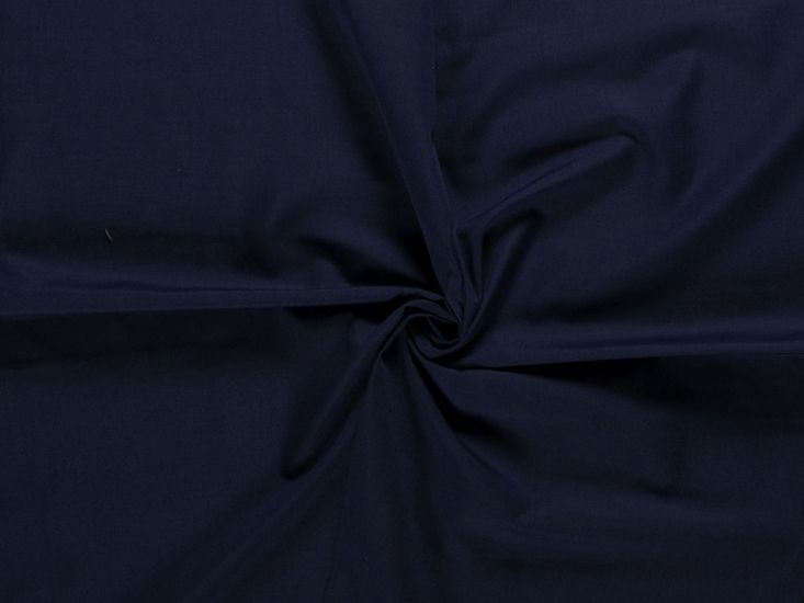 Wide Width Polycotton Sheeting, Navy