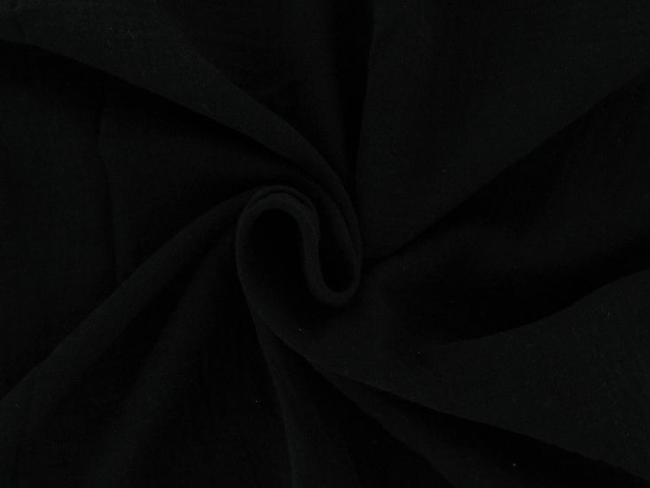 Wide Width Double Gauze Sheeting, Black