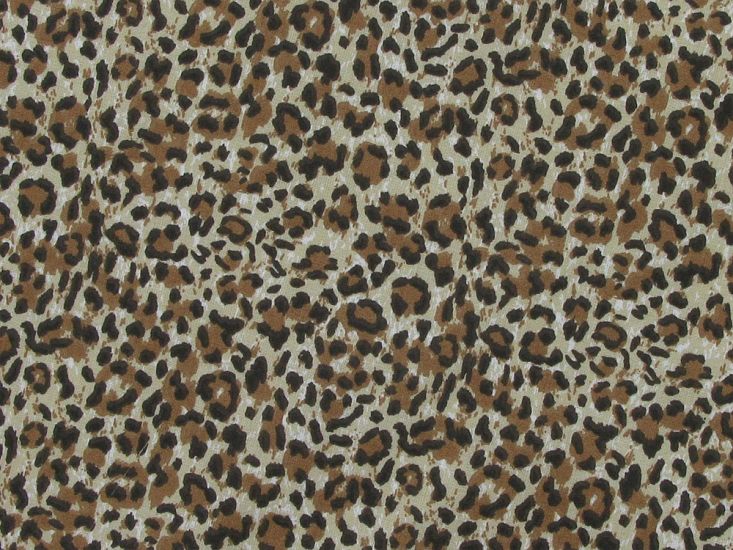 Wild Leopard Spots Cotton Print, Beige