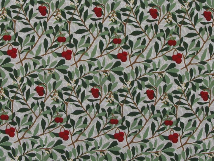 William Morris Arbutus Viscose Print, Cream