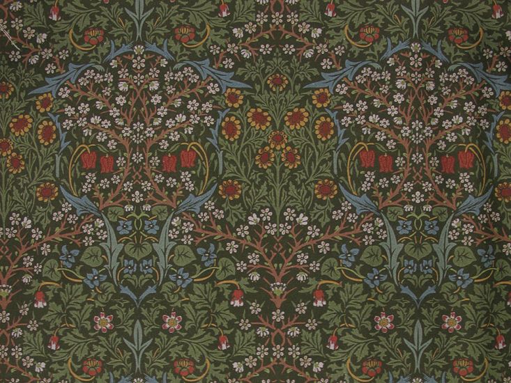 William Morris Blackthorne Cotton Panama, River