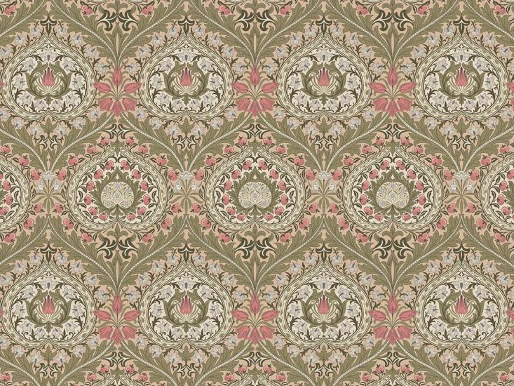 William Morris Eden Cotton Panama, Rose