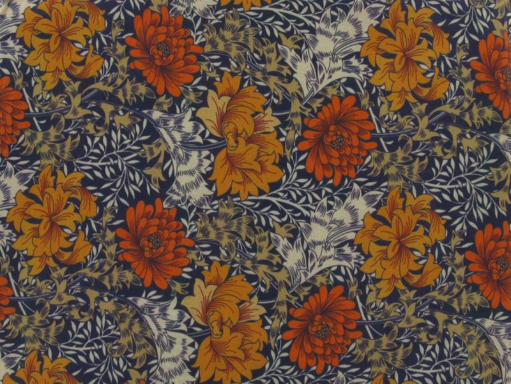 William Morris Floral Heath Cotton Lawn, Purple