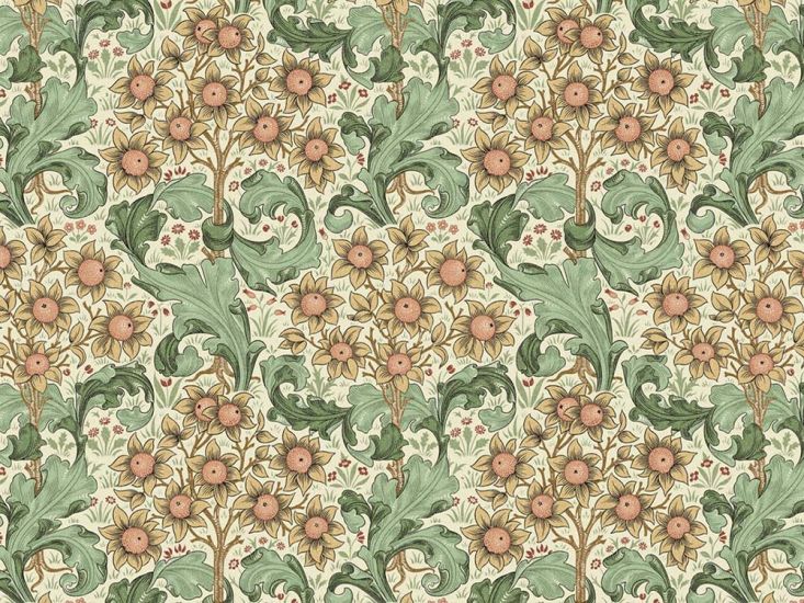 William Morris Orchid Cotton Panama, Buttercup