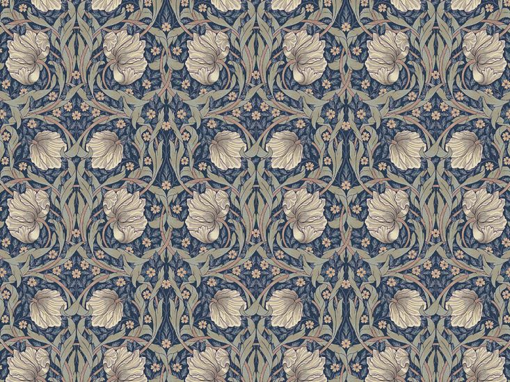 William Morris Pimpernel Cotton Panama, Navy