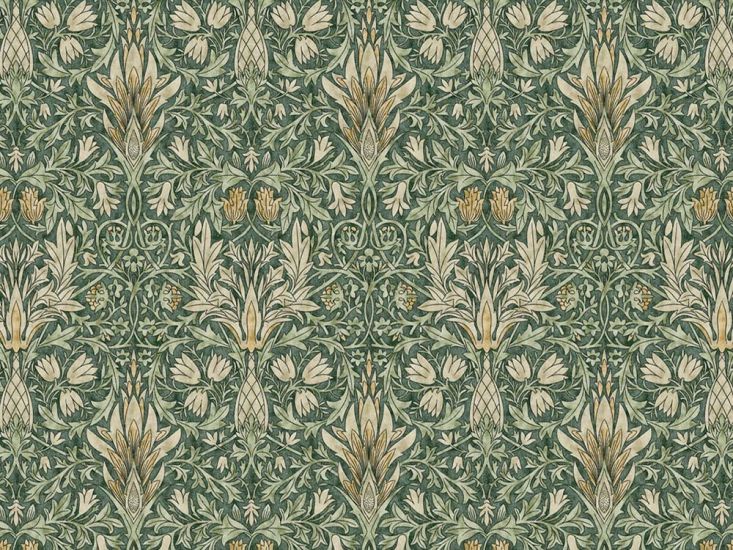 William Morris Snakeshead Cotton Panama, Forest