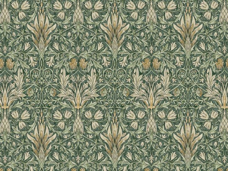 William Morris Snakeshead Cotton Panama, Forest