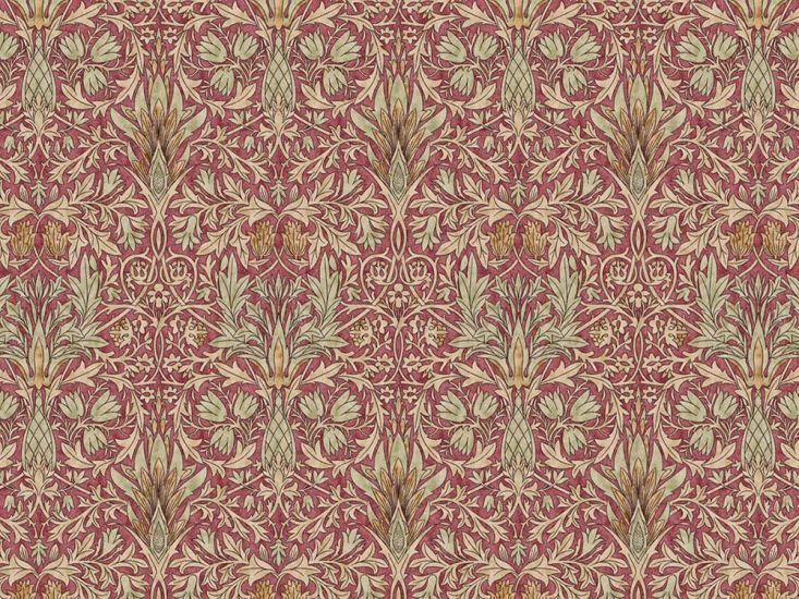 William Morris Snakeshead Cotton Panama, Wine