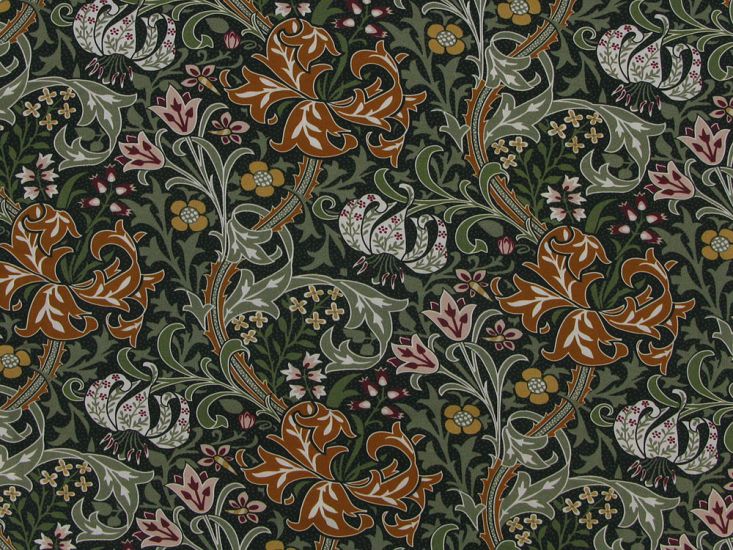 William Morris Viscose Poplin, Golden Lily