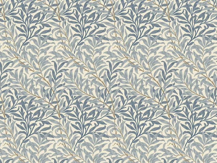 William Morris Willow Bough Cotton Panama, Azure