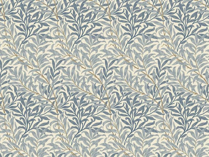 William Morris Willow Bough Cotton Panama, Azure