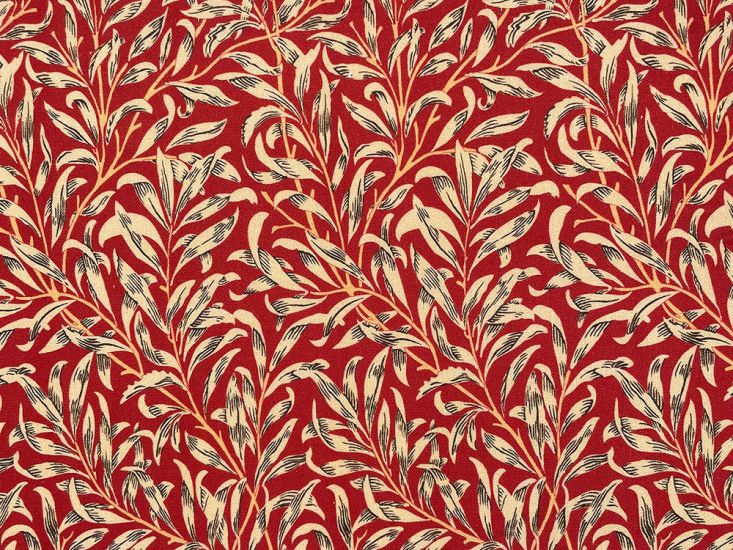 Willow Bough Cotton Print, Crimson