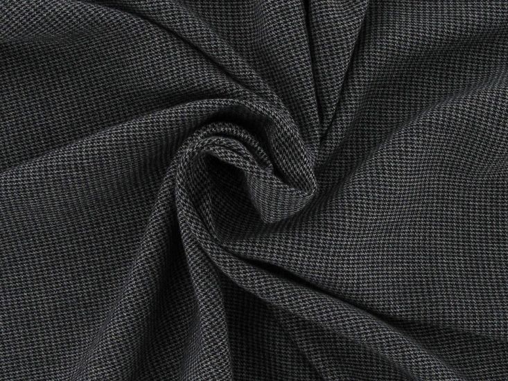 Wool Blend Micro Hounds Tooth, Grey Navy