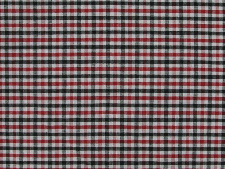 Small Woven Check, Black and Red