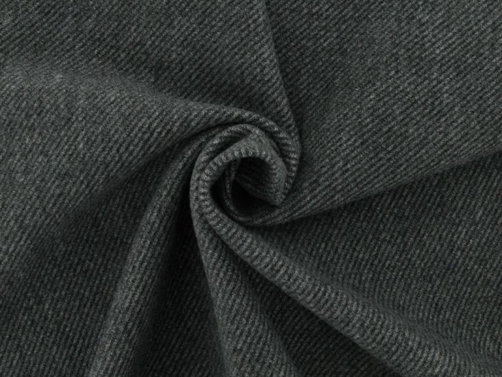 Wool Look Stripe Coating, Grey