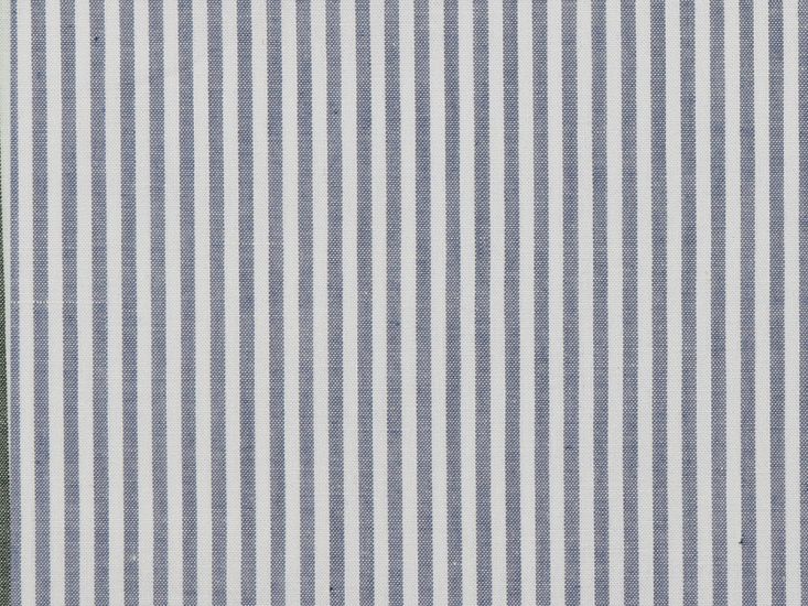 Yarn Dyed Cotton Chambray 3mm Stripe, Navy