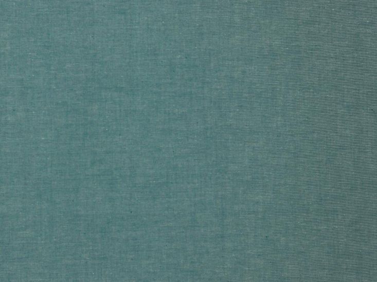 Yarn Dyed Cotton Chambray, Petrol