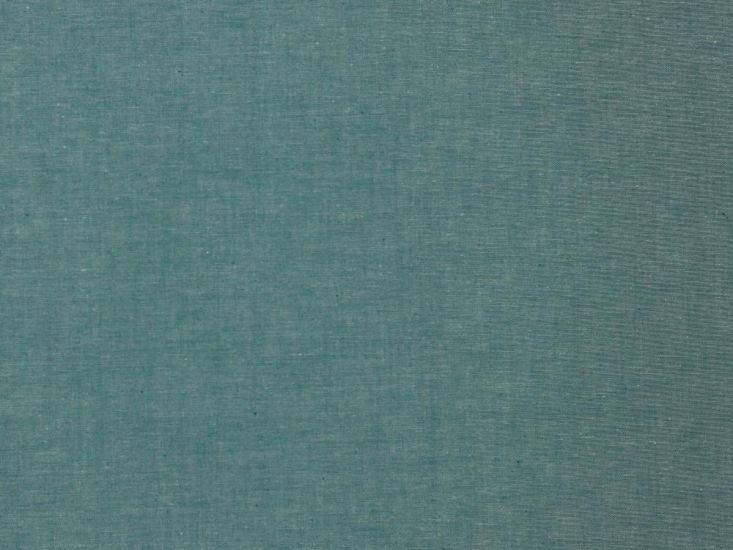 Yarn Dyed Cotton Chambray, Petrol