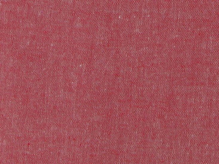 Yarn Dyed Cotton Chambray, Red