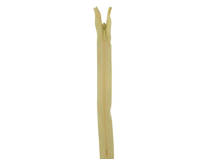 YKK Concealed Invisible Close End Dress Zip, 8 Inch, Buttercream