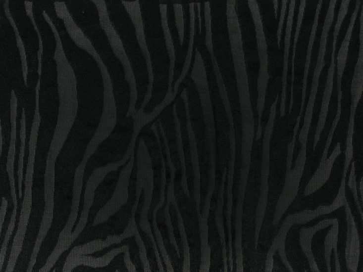 Zebra Velour Flock Jacquard, Black