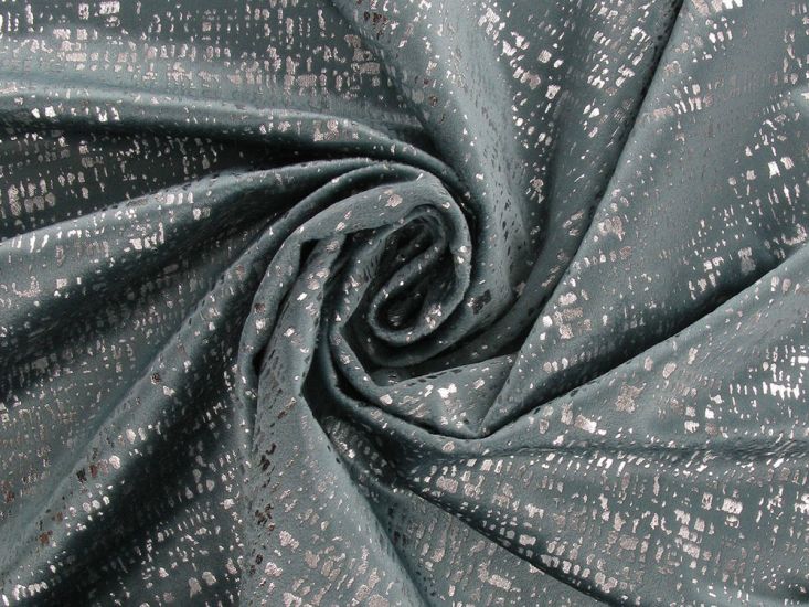 Zinc Luxe Foil Velvet, Duckegg