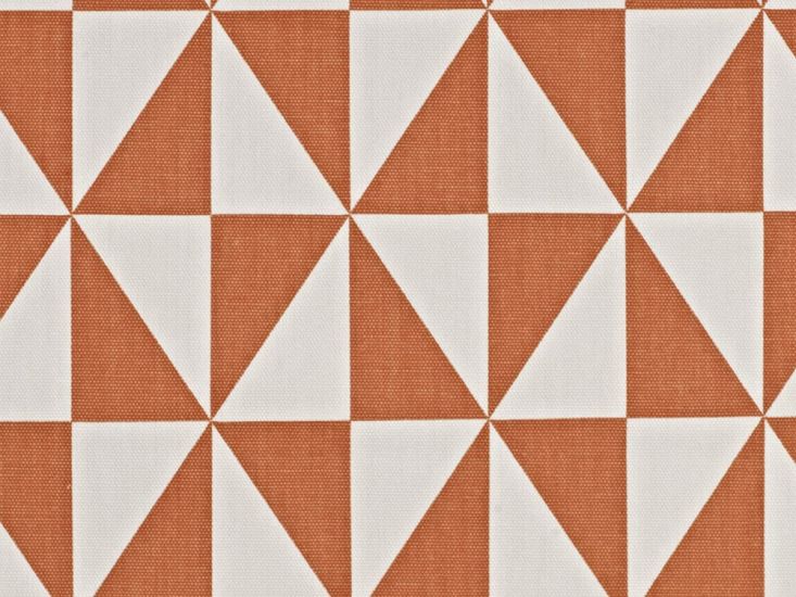 Zodiac Tint Cotton Curtain Fabric, Tangerine