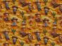 3D Fantasy Cotton Print, Cowboys, Beige