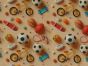 3D Fantasy Cotton Print, Sports, Orange