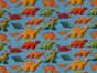 3D Fantasy Jersey Print, Dino Parade, Blue