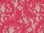 Heavy Corded Floral Lace with Double Scallop Edge, Coral