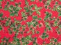 Christmas Allover Holly Cotton Print, Red