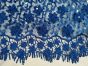 Scalloped Edge Floral Sequin Lace, Royal Blue